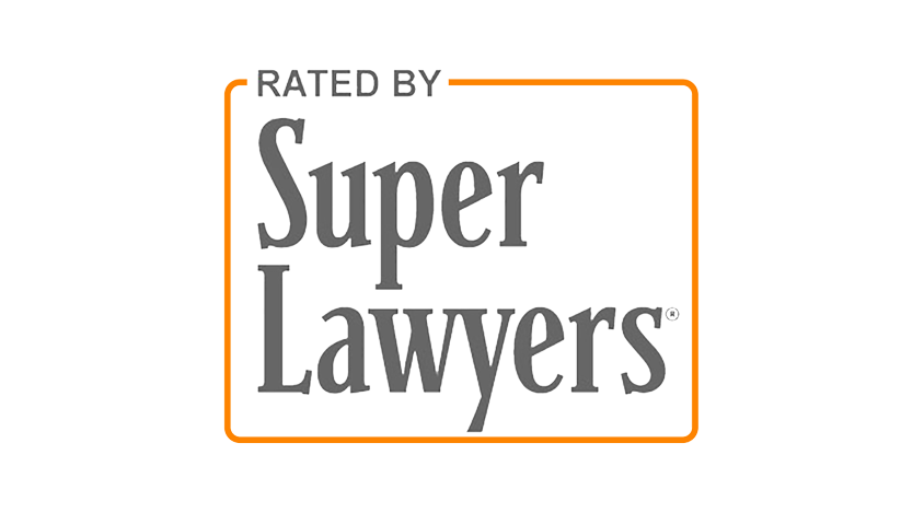 Rated by super lawyers logo