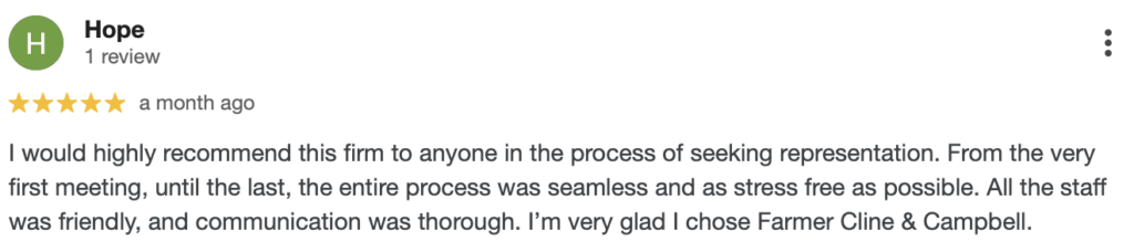 Car crash lawyer review